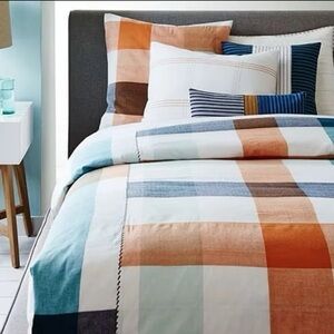 West Elm x Steven Alan Set Queen Duvet Cover x 4 Shams